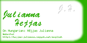 julianna hejjas business card